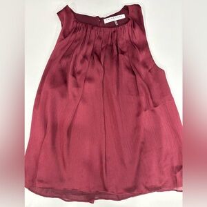 Trina Turk crepe tank top. Beautiful burgundy. Perfect for fall weather!